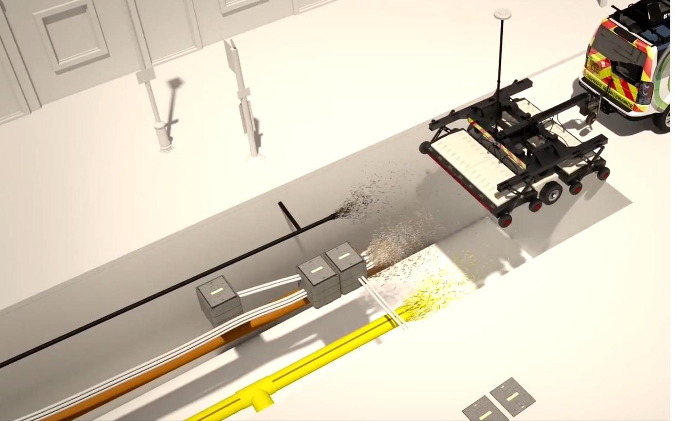 Vehículo con material de puntos de control